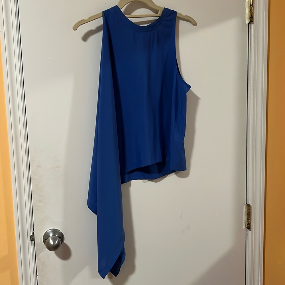Royal Blue Blouse Short Sleeve Size XS/S